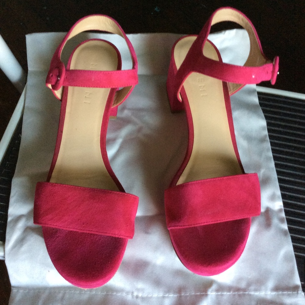 M. Gemi Fuschia Suede Sandals EU 37.5